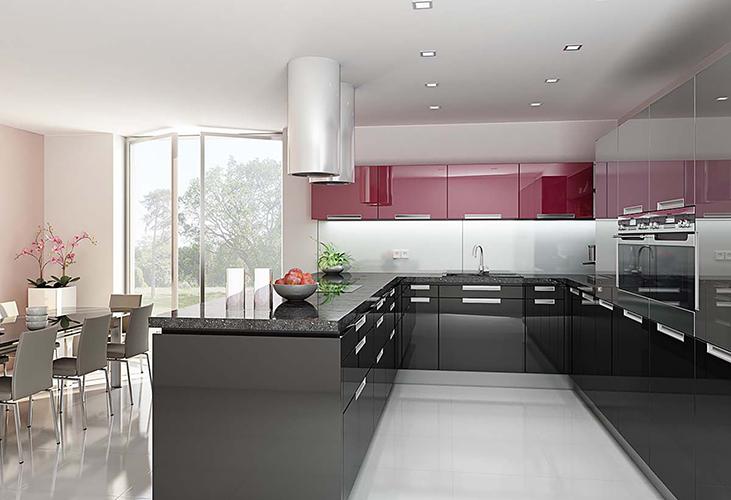 Küchenfronten erneuern - Beispielbild GG911 Bordeaux, GG908 Schwarz Metallic.jpg